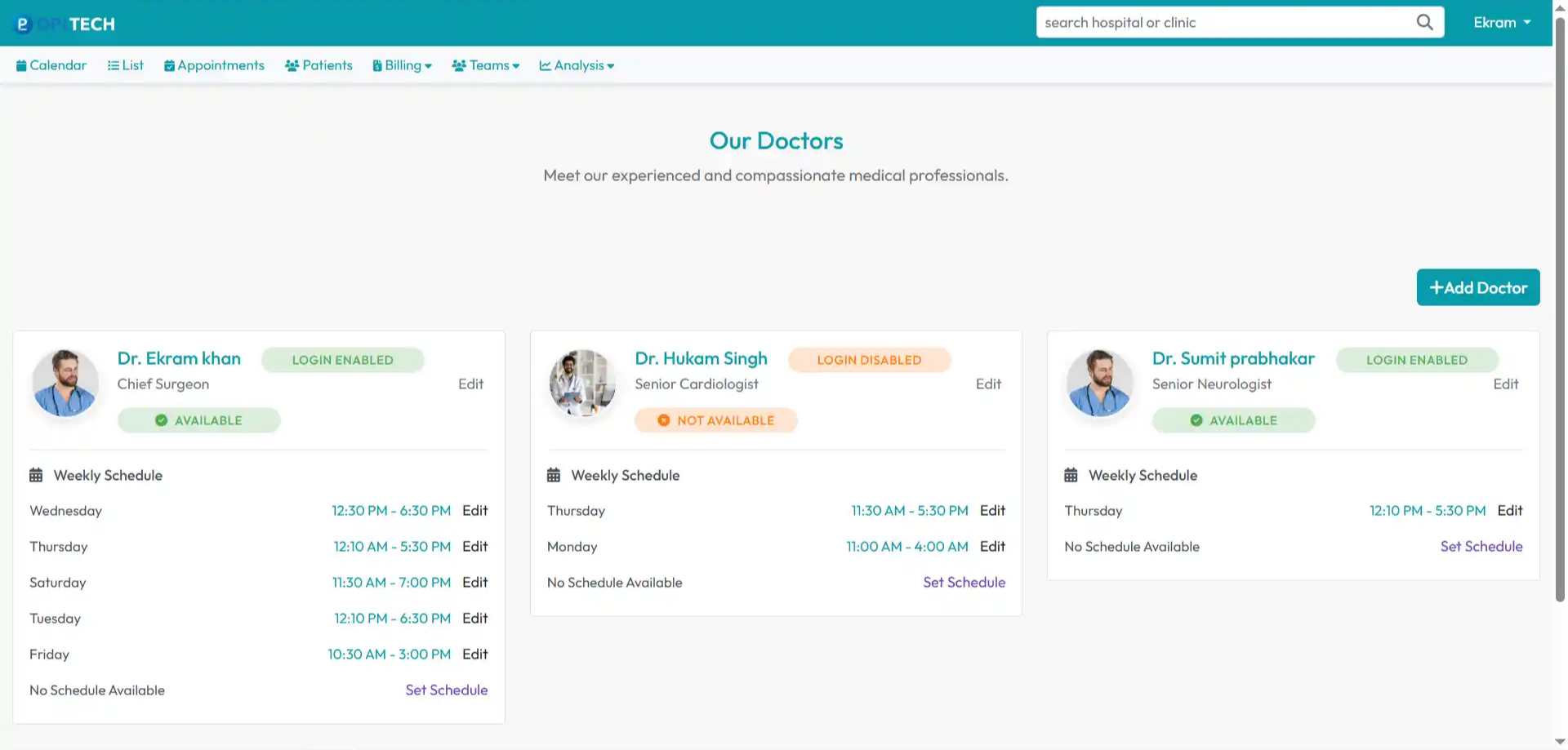HMS — Doctors