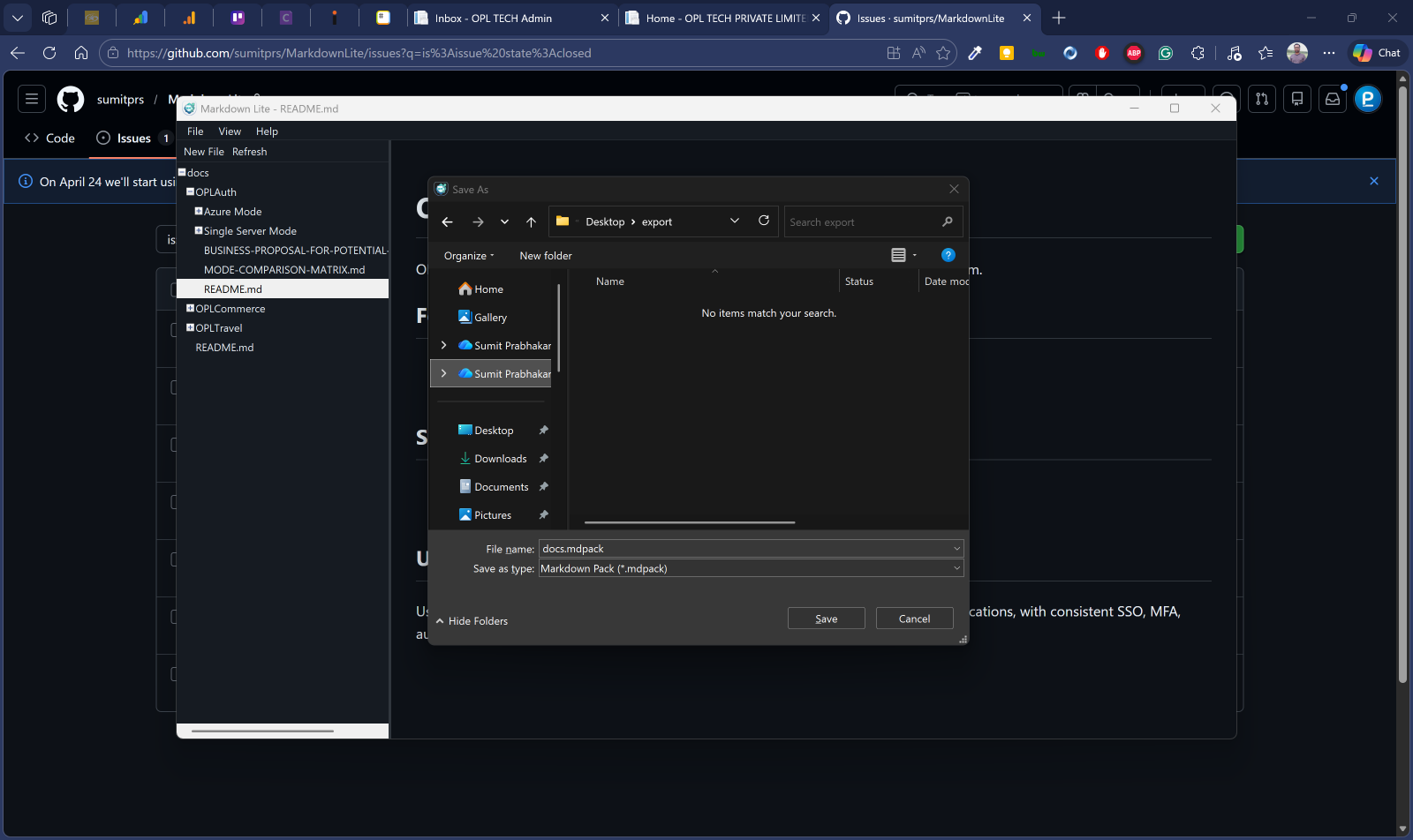 Markdown Lite — Pack & Unpack