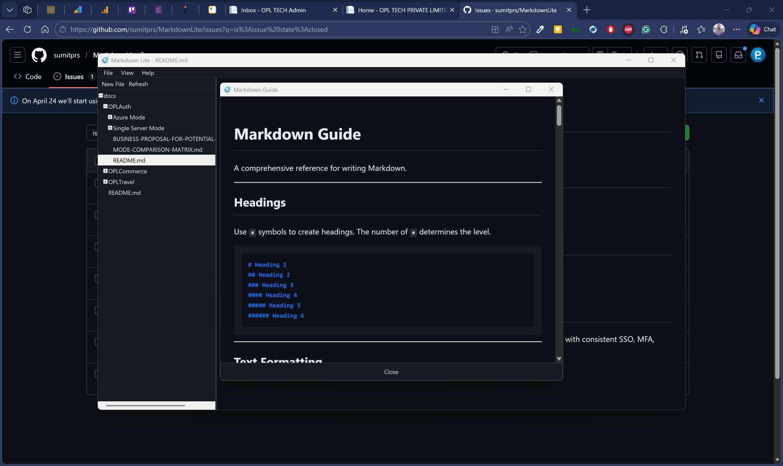 Markdown Lite — Markdown Writing Guide